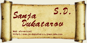 Sanja Dukatarov vizit kartica